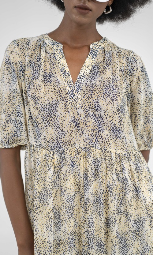 SIXDO Floral Woven Midi Dress